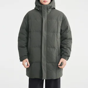 High-quality Custom Men's Down Jackets, Custom Thickened Windproof Jackets, Stand-up Collar Zipper Closure Down Jackets