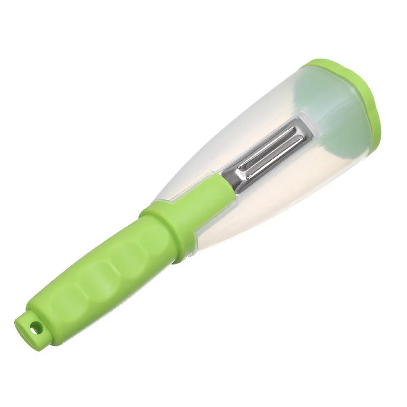 Multifunctional Kitchen Gadget Tools Carrot Peeling Knife Vegetable Fruit Peeler With Storage Box Container