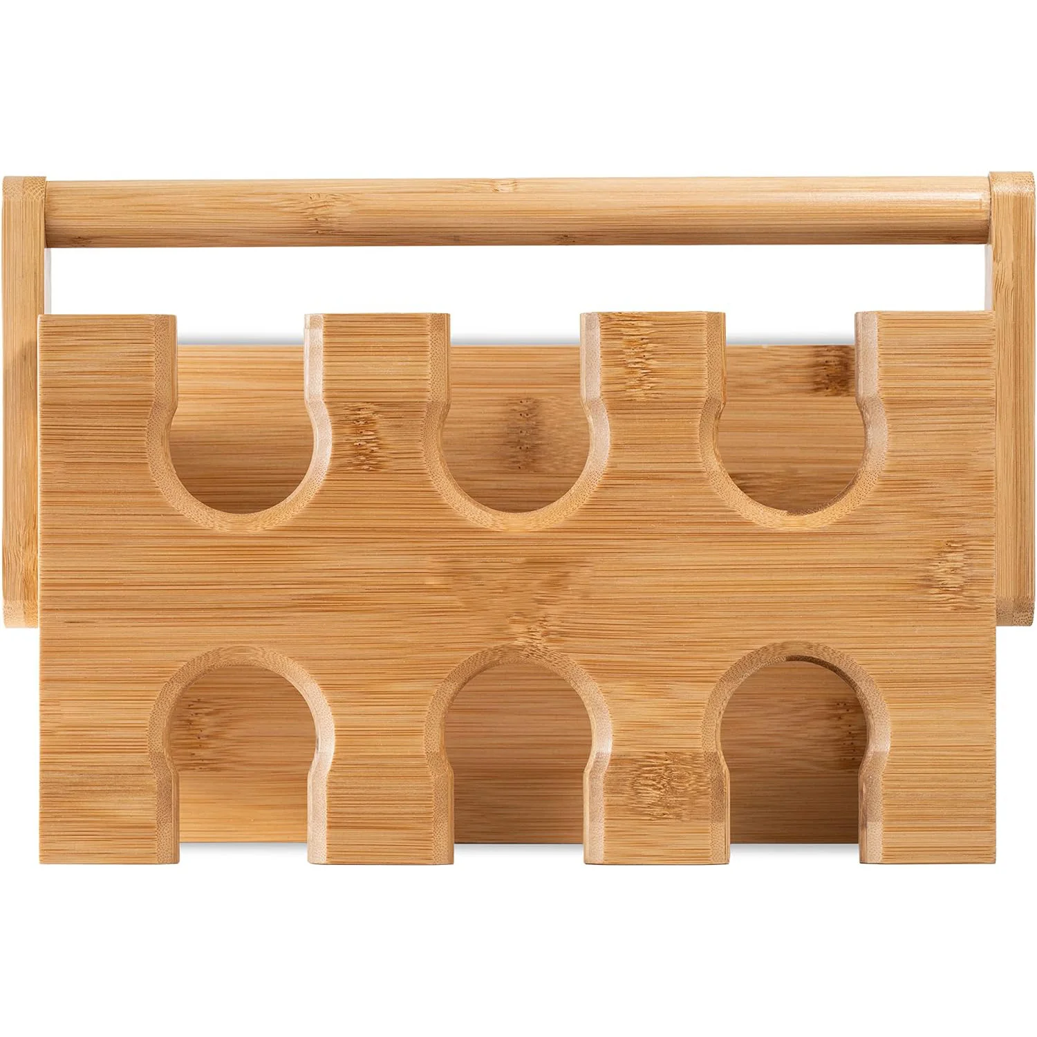 Drying Rack for Whisky Tasting Glassware with 6 Tasting Glasses Bamboo Whiskey Glass Holder Cutlery Storage Rack Wine Hanging