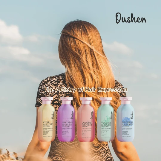 Oushen Natural Collagen Smoothing Detangle Nourish Gloss Shampoo and Conditioner Set