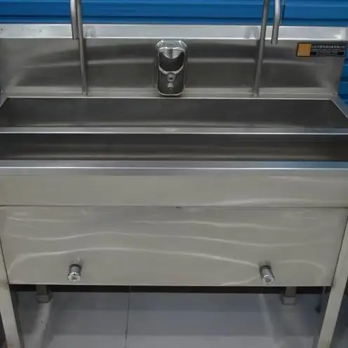 Industrial stainless steel hand basins for slaughterhouses and food processing hygienic areas