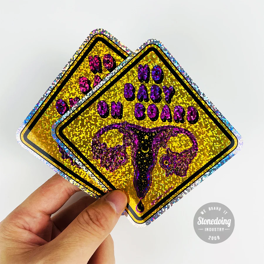 Uv Resist Waterproof Rainbow Silver Laser 3 D Hologram Sticker Uv Proof