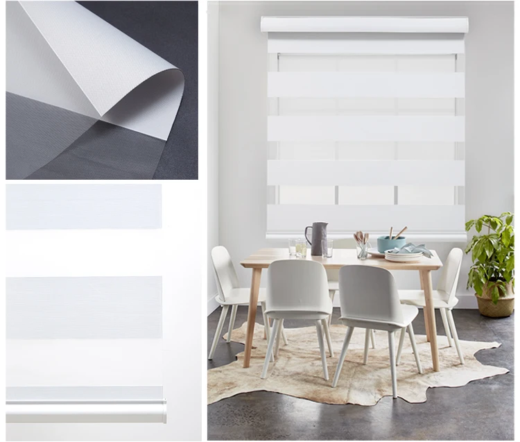 Smart Electric Zebra Blind Combi Shade Day Light Blind Zebra Curtain