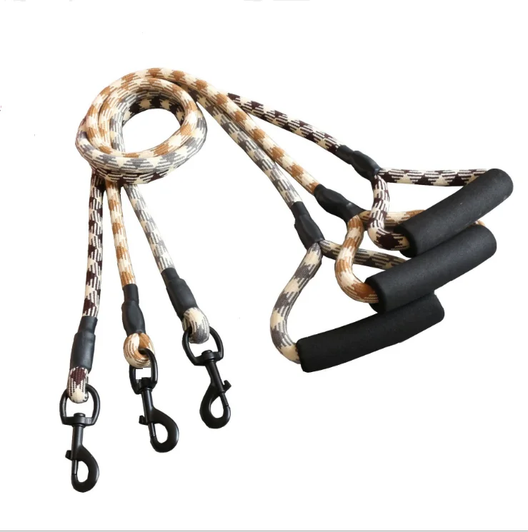 One Drag Two Way Pet Dogs Training Walking Cotton Double-hook Multi-function Small And Medium Dog Traction Rope Leash Dog Chain