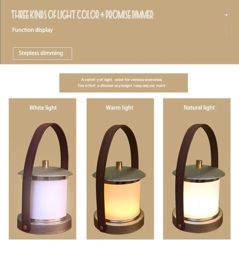 Modern Cordless Rechargeable Battery Powered Portable Led Table Lamps