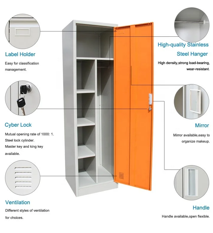 Разборный индивидуальный однодверный железный шкафчик, дешевый металлический шкафчик для продажи