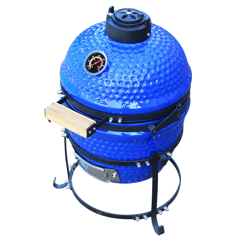 Ceramic Kamado Charcoal Grill 13inch Barbecue Cooking Smoker Briquettes