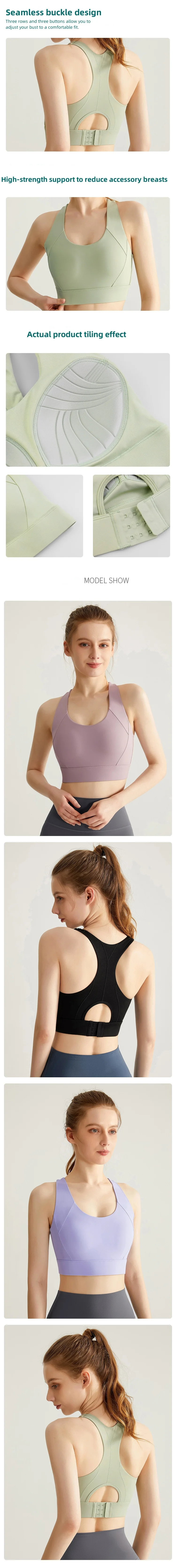 Wholesale Plus Size  New Arrivals Open Back Sexy High Impact Women's yoga Sports Bra Sexy Racer Back Bra Crop Tops manufacture