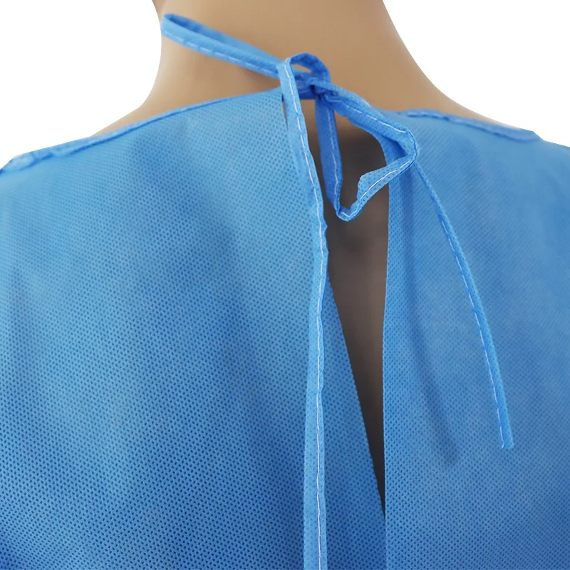 Breathable Soft SMS Disposable Cheap Short Sleeve Patient Gowns Dental Gowns for X Ray Checking Dentists