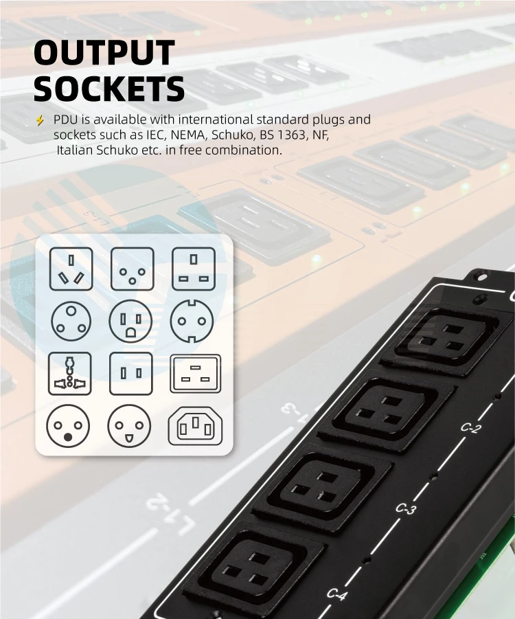 Orient Khóa Pdu Một Pha 3 Pha Khóa 415V C13 C19 Thông Minh Pdu SNMP 125A 160A Đơn Vị Phân Phối Điện Pdu