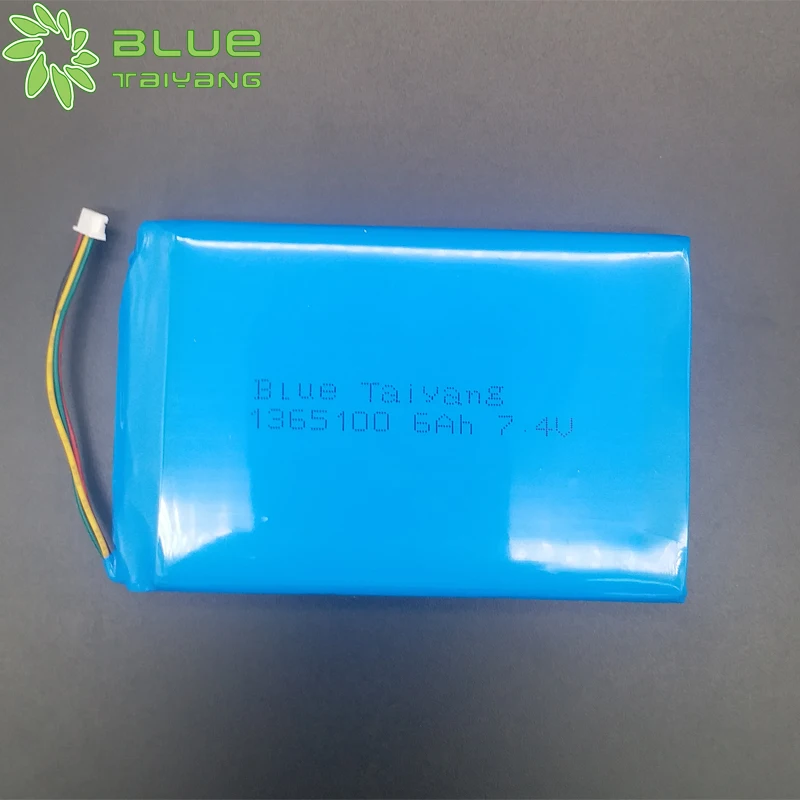 スマートリチウムポリマー バッテリー 7.4V 6000mAh LP1365100