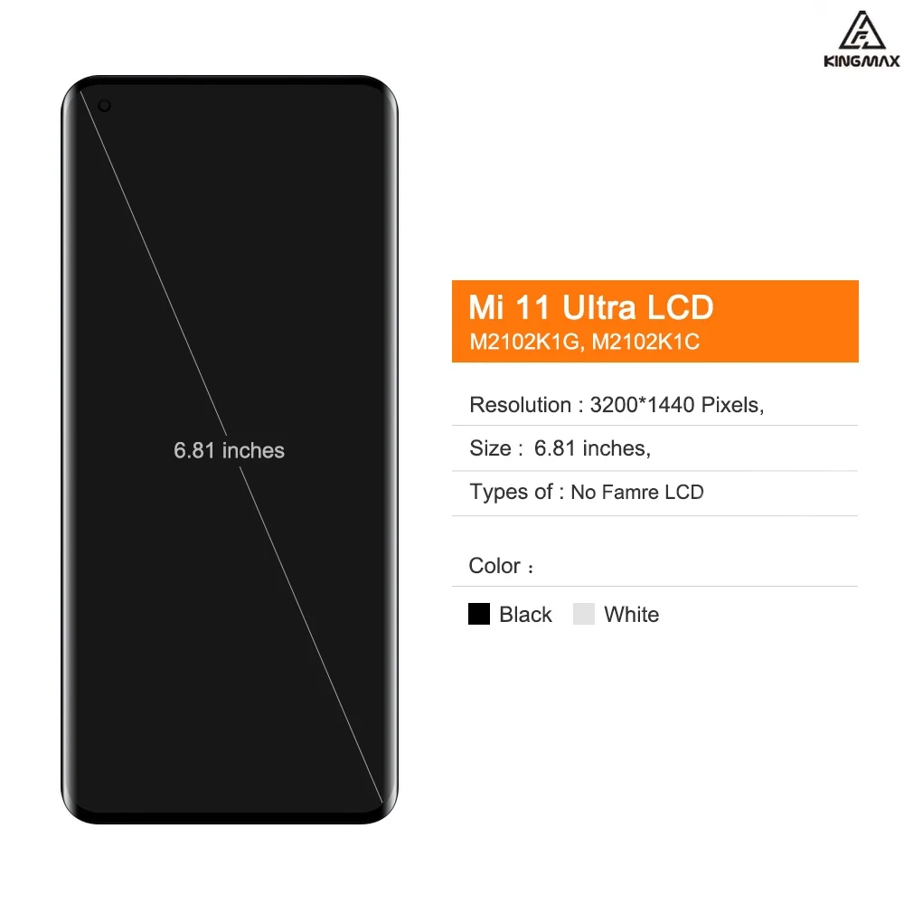 Original Ecran LCD Complet Noir Sans Châssis Pour Xiaomi 12/12X (Relife