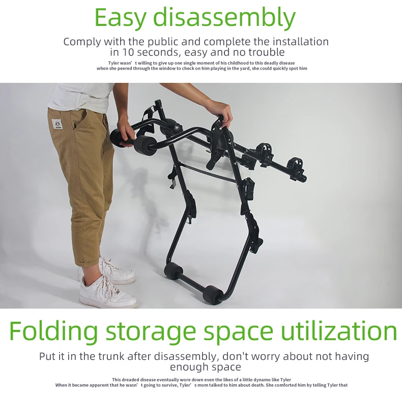 Rockbros Universal Vehicle Foldable Bike Rack For Car Roof Rack Carrier