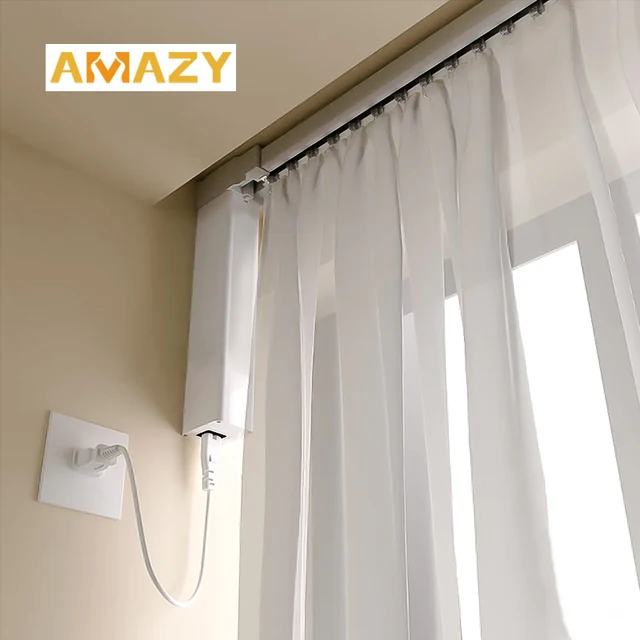 Smart Home Driver Track Electric Curtain Automation Electric Curtain Motor Smart Motorized Curtain Track Kit