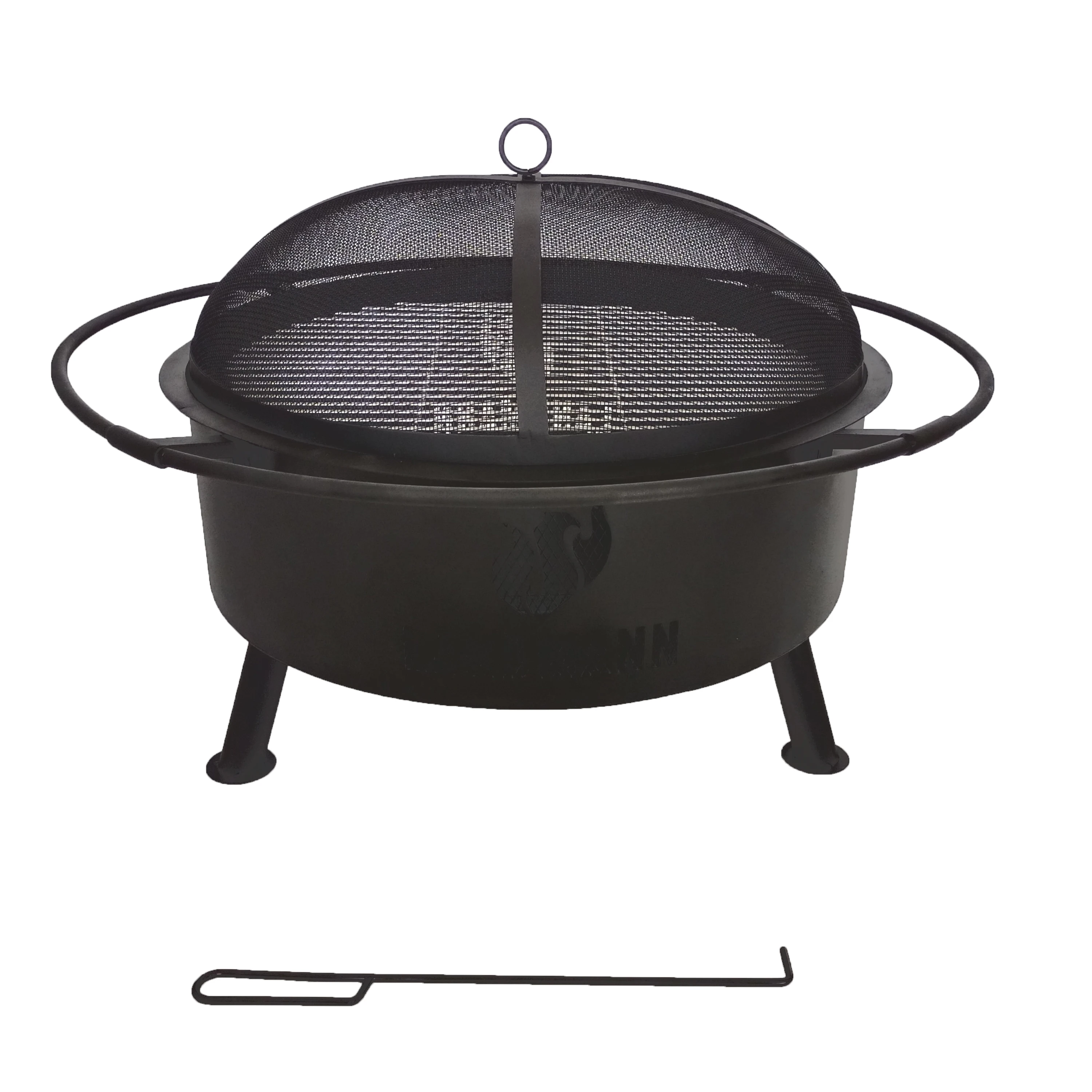 Outdoor Portable Steel Fire Pit With Pattern Black Fire Pit Customized