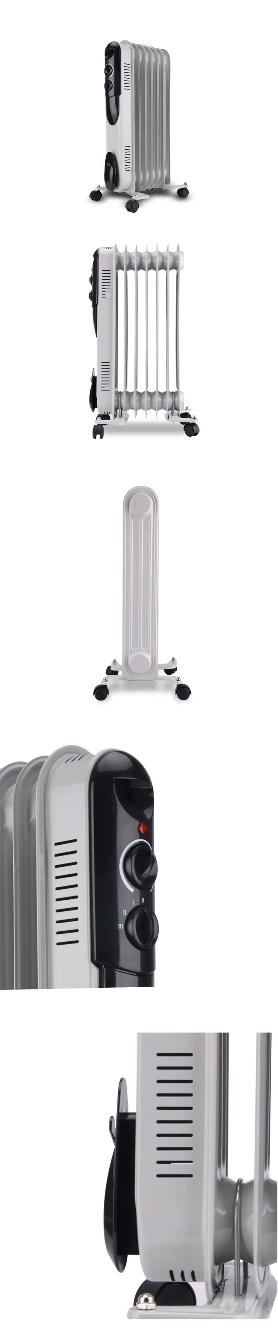 Space-saving Electric Oil Radiator, 2000 W, Metal - detail 4