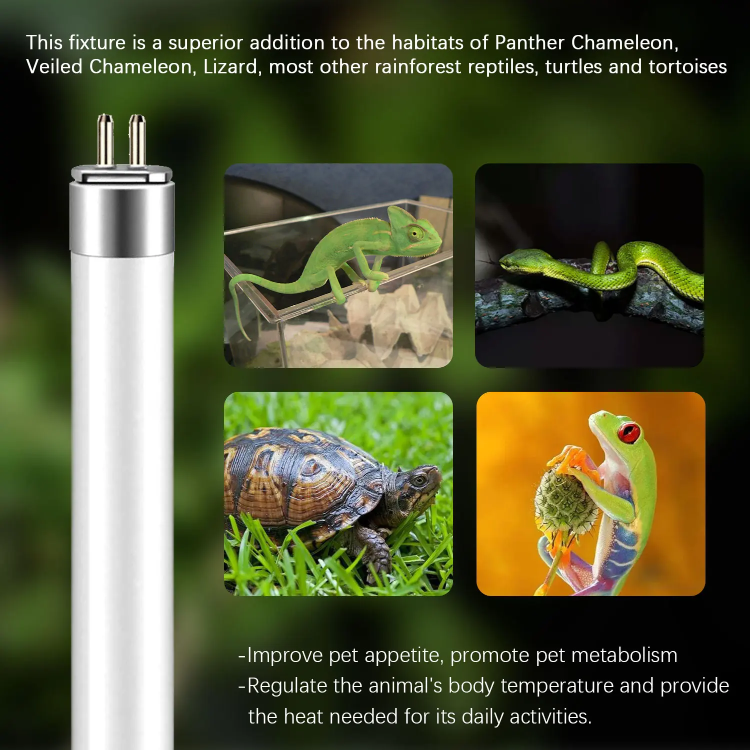 24w Ho T5 Reptile Light Fluorescent Uvb Tube Light Buy Fluorescent