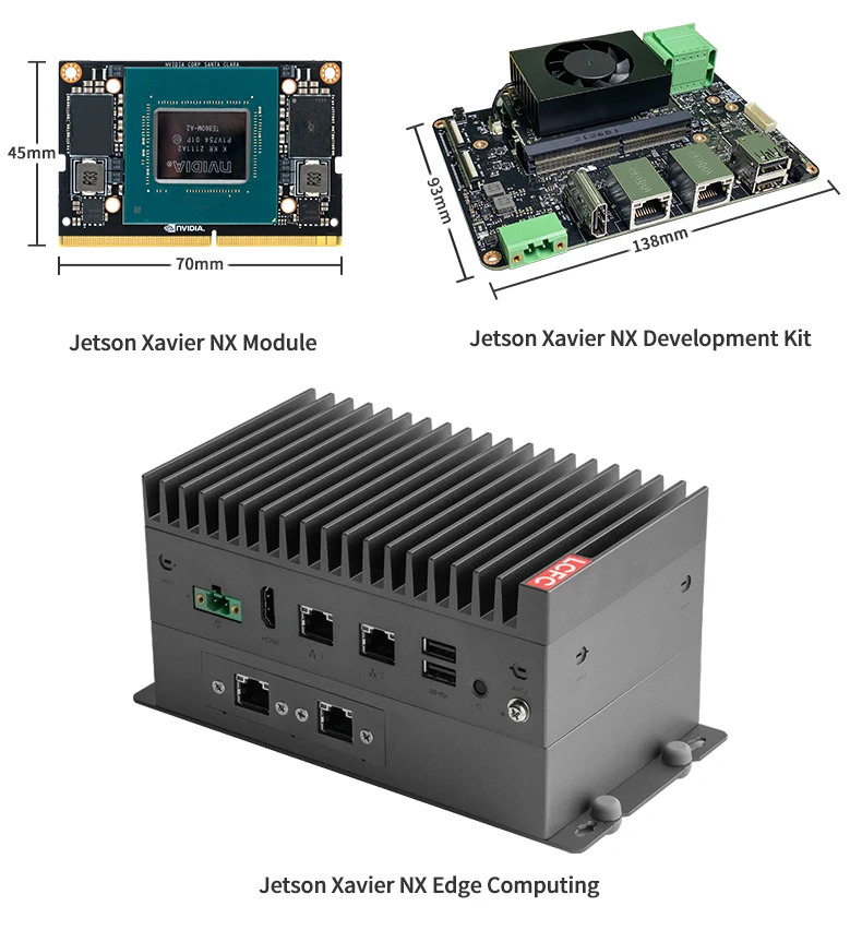 LCFC Jetson Xavier NX-8GB AI Edge Computer KIT EA-B310 Supports 4-POE ...