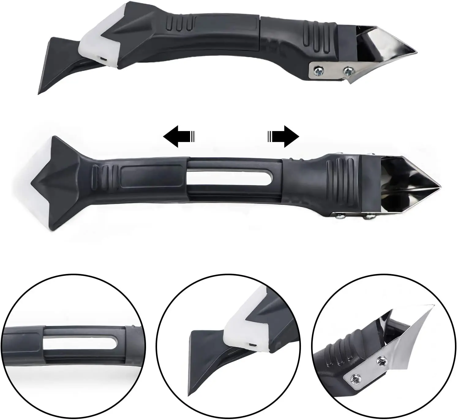 HUSKY 3 in 1 Caulking Remover Tool Finishing Clean Scraper Kit (7
