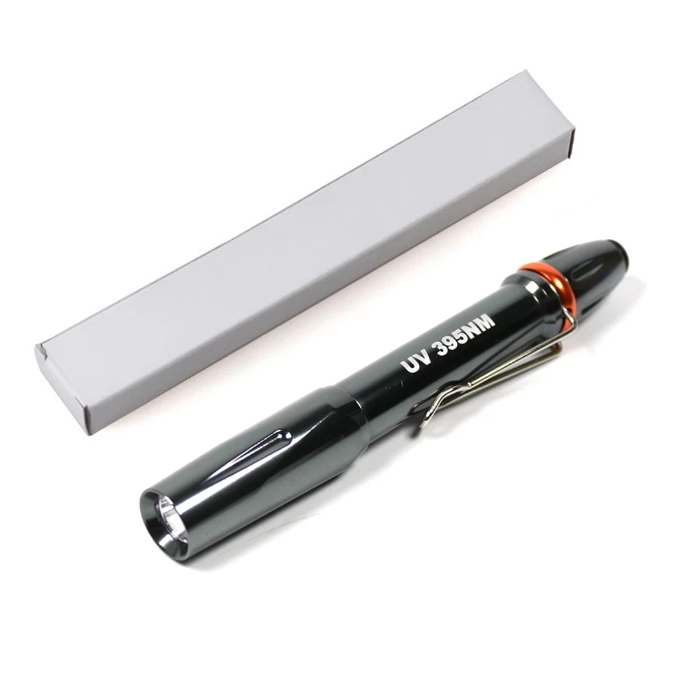 2 Pezzi Torcia UV LED 395 Nm Luce Nera Portatile 300 Lumen Con Clip IP65