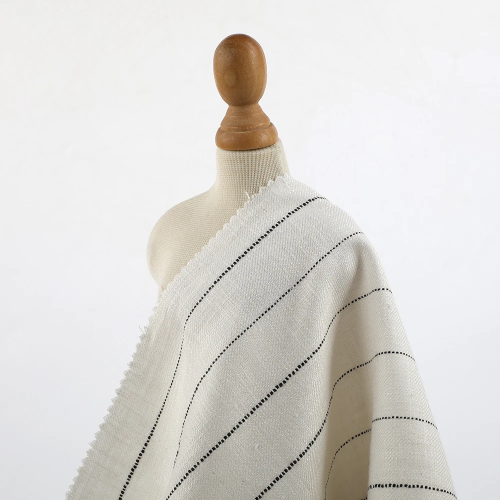 Fashion Linen Fabric Viscose Blend Breathable and Healthy Woven Men and Women Shirt Fabric for Clothing