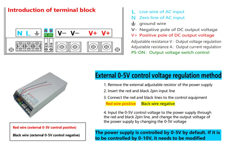 Switching Power Supply AC 110v-260v to 0-24V DC 2000W Active PFC High Efficiency Full Protection Smps Module