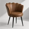 Brown PU Leather / Black Legs
