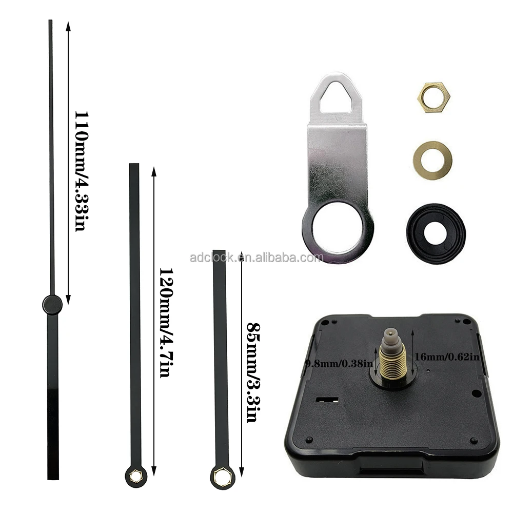 DIY Clock Parts Wall Clock Assembly Kit with Silent Mechanism