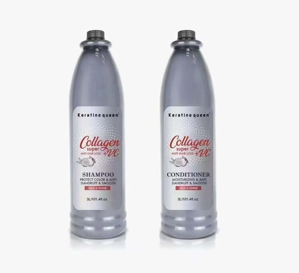 Large Capacity Salon  3L Shampoo Moisturizing Organic Protein Sulfate Free Keratin Shampoo and Conditioner for Damaged and Dry