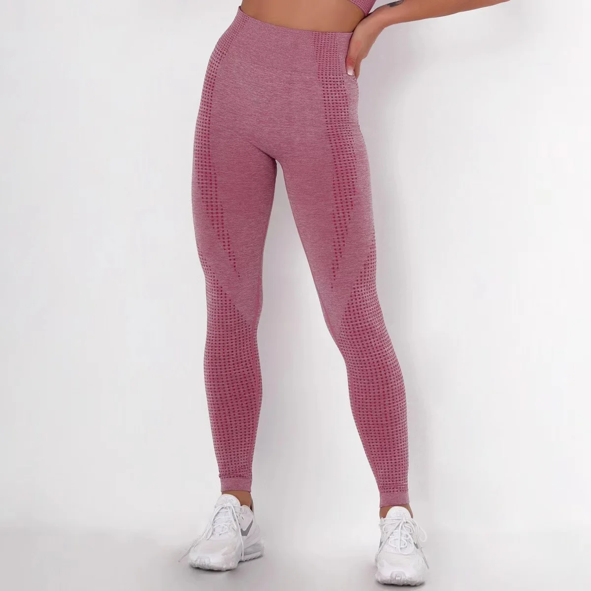 Seamless Exercise Yoga Pants Running Light Comfort Elastic Tummytuck ...