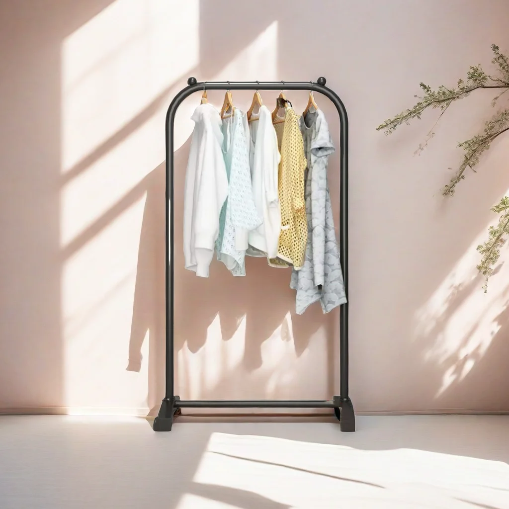 Cheap Price Garment Rack Floor Home Use Balcony Storage Garment Display ...