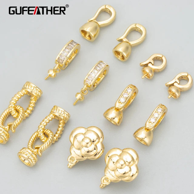 MD31  jewelry accessories,18k gold rhodium plated,diy pendants,clasps hooks,connectors,making findings & components,6pcs/lot