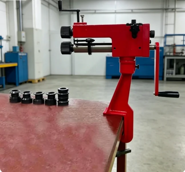 TEBAK HVAC Duct Making Bead Roller RM08 High Quality Hand Crank Manual Metal Sheet Rotary Forming Tool