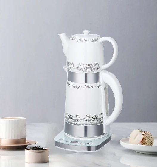 High Quality Cordless Electric Samovar Tea Maker Portable Ceramic Kettle  with Temperature Control and Keep Warm Feature