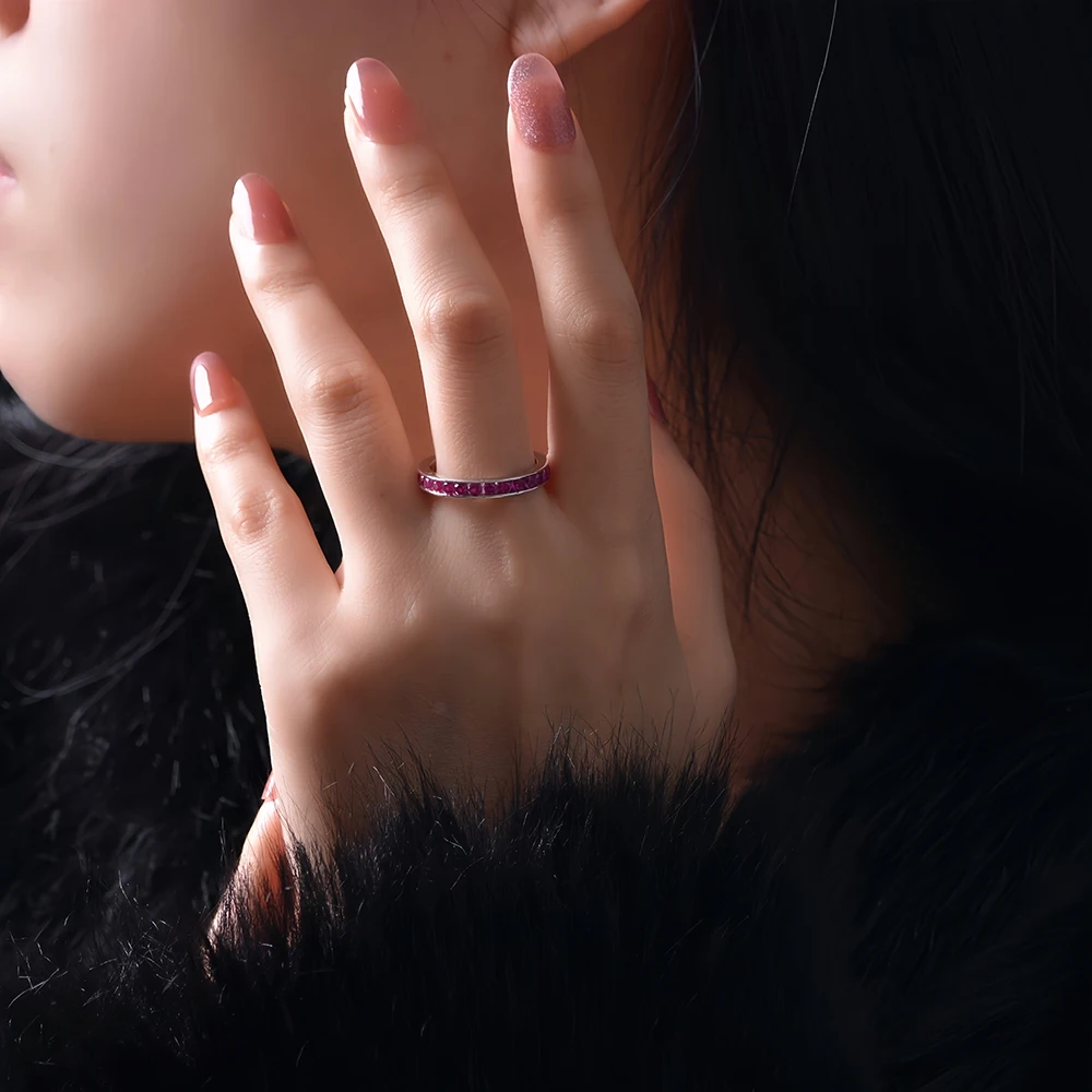 MUSHAN Jewelry Factory 925 Sterling Silver Ladies Rings Stylish Engagement and Wedding Jewelry High Carbon Diamond Couple Rings