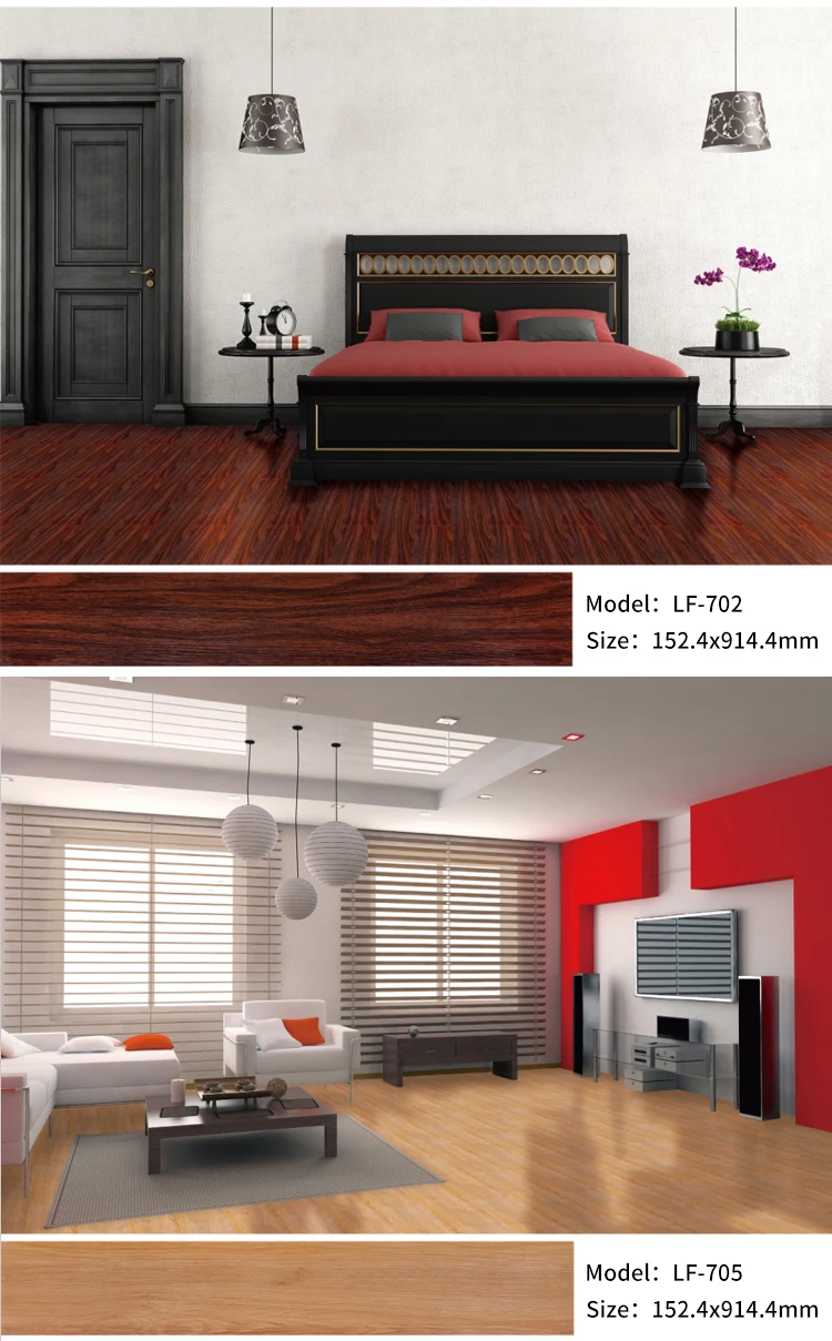 Self Adhesive Vinyl Flooring with European Style Wood Design for Indoor Use