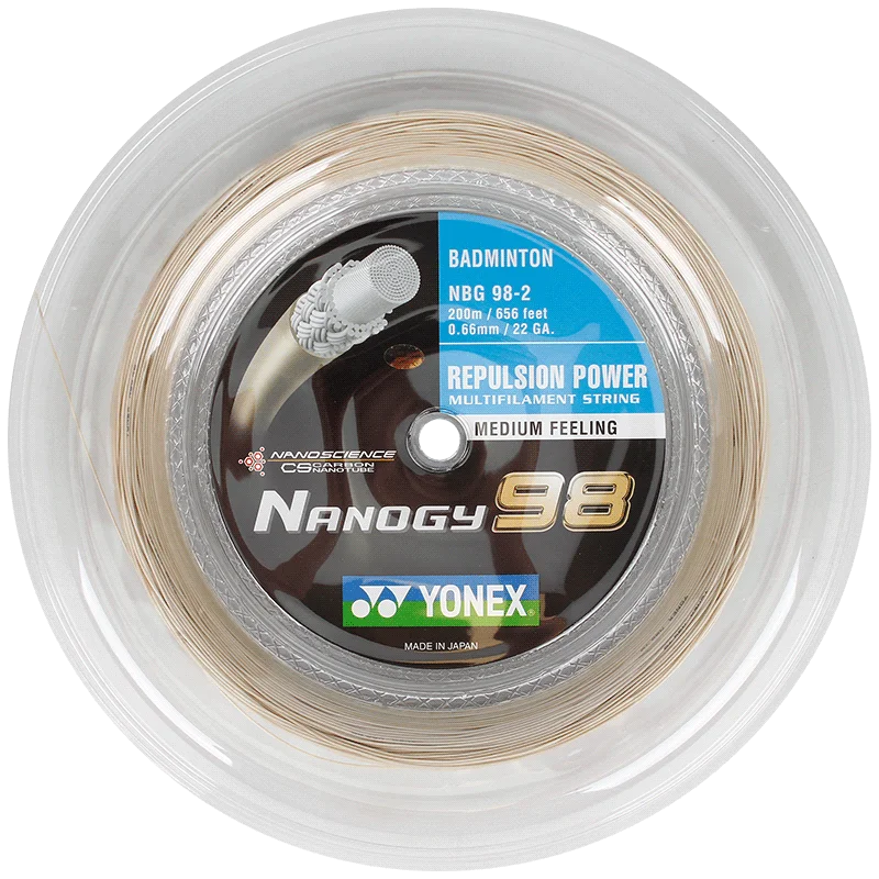 Yonex Badminton Racquet String NANOGY 98 200M - Durable & Versatile