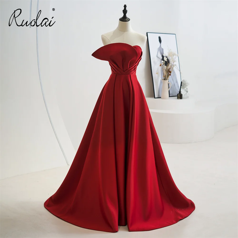 red lacy dress Red High Neck Tulle Lace Long Prom Dress, Red Lace Formal Dress