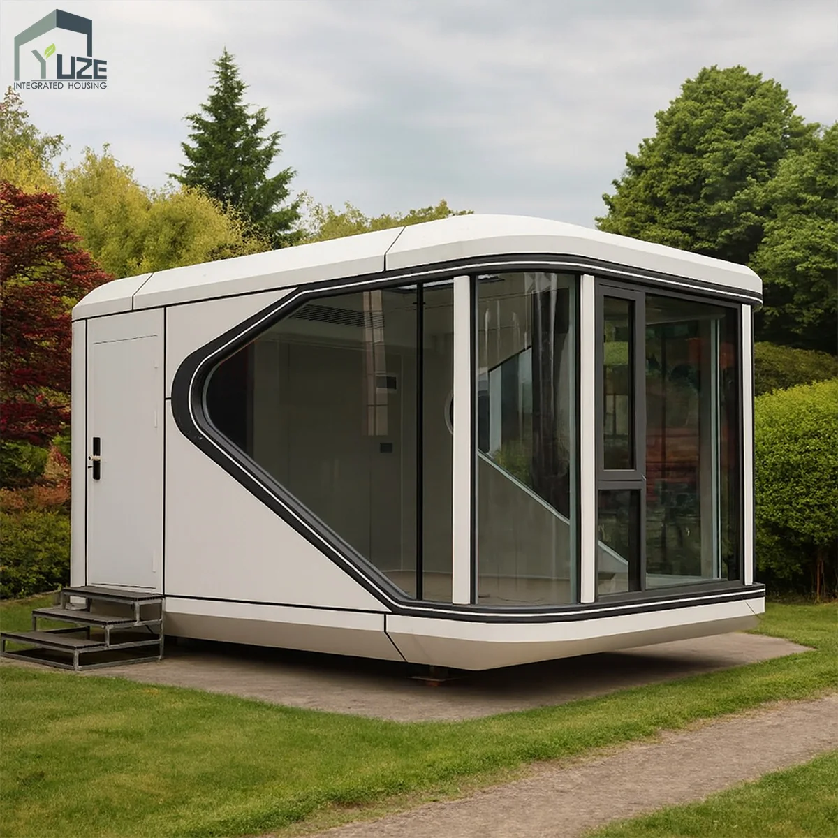 Outdoor Eco-Friendly Tiny House Personalized Portable Prefab Mobile Apple Cabin Space Capsule House