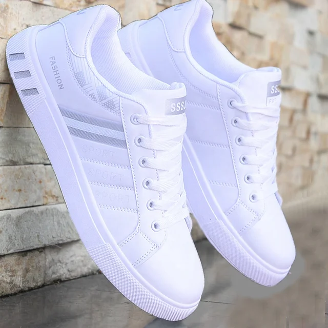 Factory Price Men's Shoes 2022 Latest New Sports Casual Fashion Trend Shoes For Men Breathable Leather White Flat Sneakers