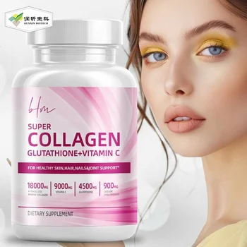 Skin Whitening Collagen Peptides Tablet Supplement Vitamin c Antioxidants  L-glutathione Marine Collagen Tablets for Skin