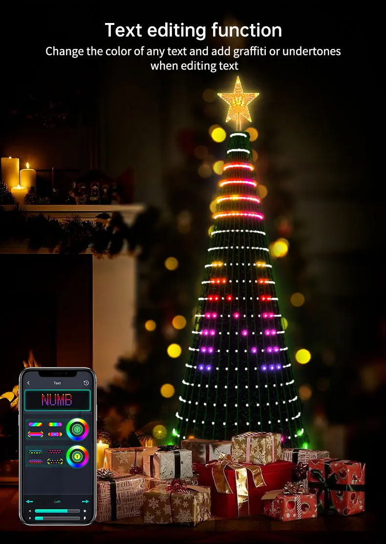 Luxfond Smart Led Collapsible Artificial Indoor Christmas Tree Led