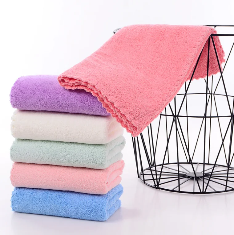 Packaging Luxury Highly Absorbent Colorful Bathroom Microfiber Coral