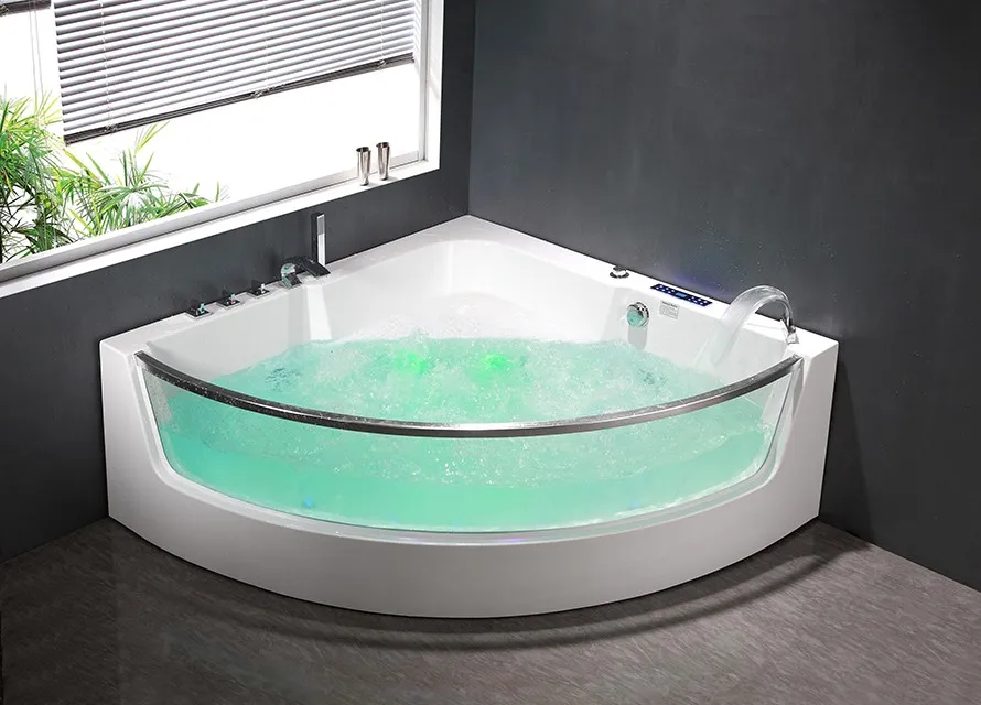 Bathroom Large whirlpool Hydro Massage Jetted Tub Bathtub With Heater air  Bubble Pump for Person