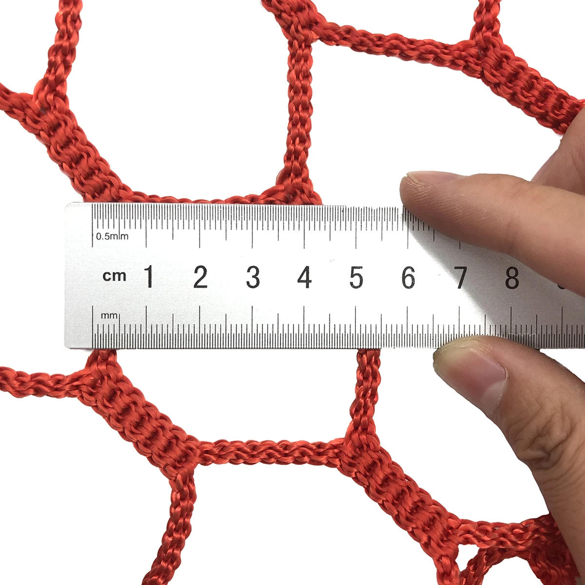 Wholesale Customized 4.5mm 4cm Diamond Mesh Red Polyester