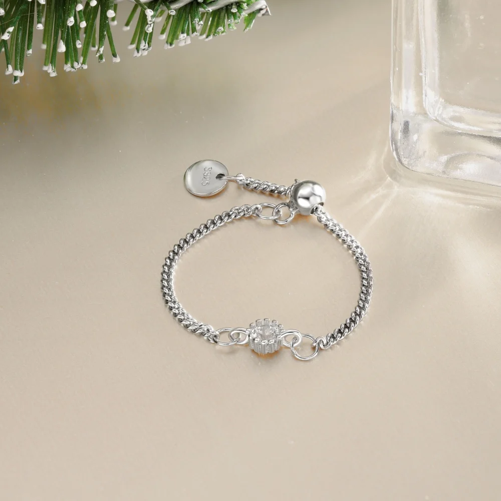 KAKODIY Unique Personalized Design Beautiful Rhodium 18K Gold Plated 925 Sterling Silver Chain 5A Zirconia Christmas Jewelry Ring detail 6