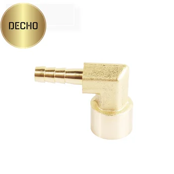 1/4" hose barb fittings 90 degree connector DN4 pagoda 6 mm female thread 1/4"    support customization copper brass elbow