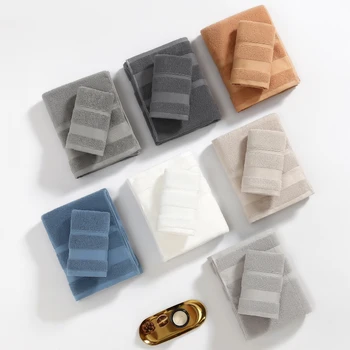 Custom 100% cotton high-grade adult bath towel 70x140 towel set absorbs water soft, does not fade