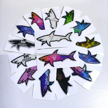 Factory Wholesale Custom Shark Stickers Waterproof Suitable for DIY Decoration of Mobile Phones Clothes Hats IPads