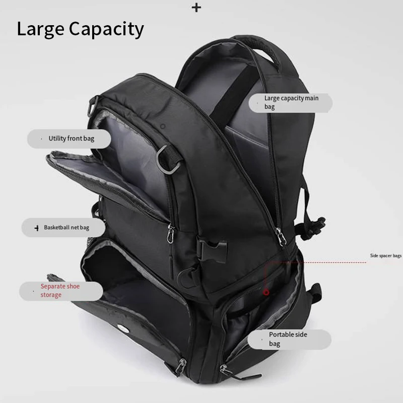 Factory Customizable Back Packs Elite Mesh Youth Designer Ball Travel Outdoor Soccer Basketball Gym Casual Sports Backpack Bag